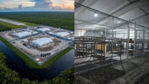 Alligator Alcatraz: Cárcel Para Migrantes Custodiada por Caimanes Espera A Primeros detenidos