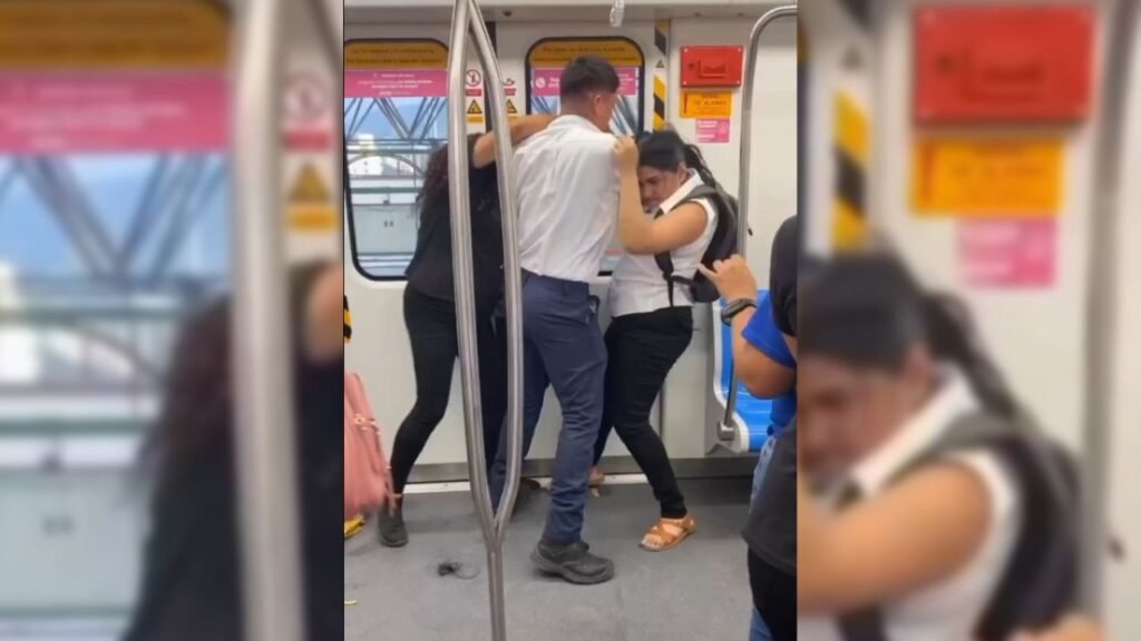 Captan Pelea de Mujeres en Vagón de Metrorrey Video
