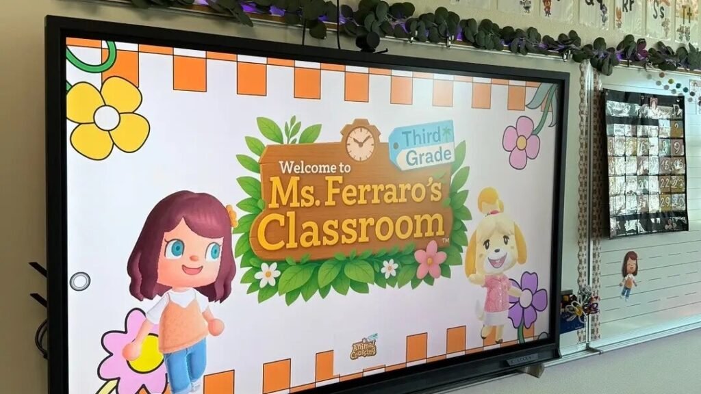 Profesora decora su clase de animal crossing para el nuevo curso