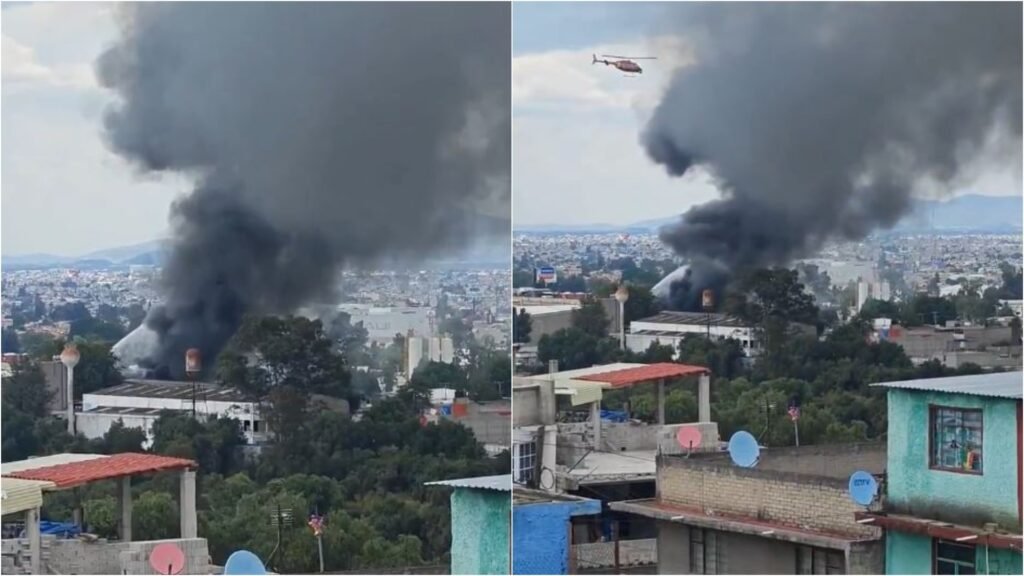Video: Fuerte Incendio se Registro en Los Reyes La Paz, Estado de México