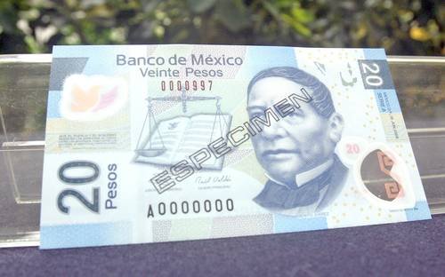 El Banco de México sacará de circulación billete de $20