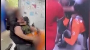 Padre le da una paliza a profesor por pedirle a su hija que guarde el celular, fue arrestado minutos después | VIDEO