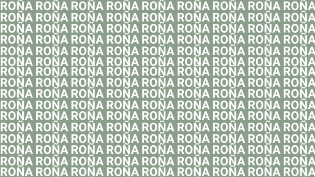 Sólo la mente de un maestro puede encontrar la palabra ‘ROTA’ en menos de 5 segundos