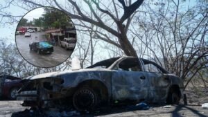 Camioneta que explotó en Coahuayana iba custodiada por otro vehículo
