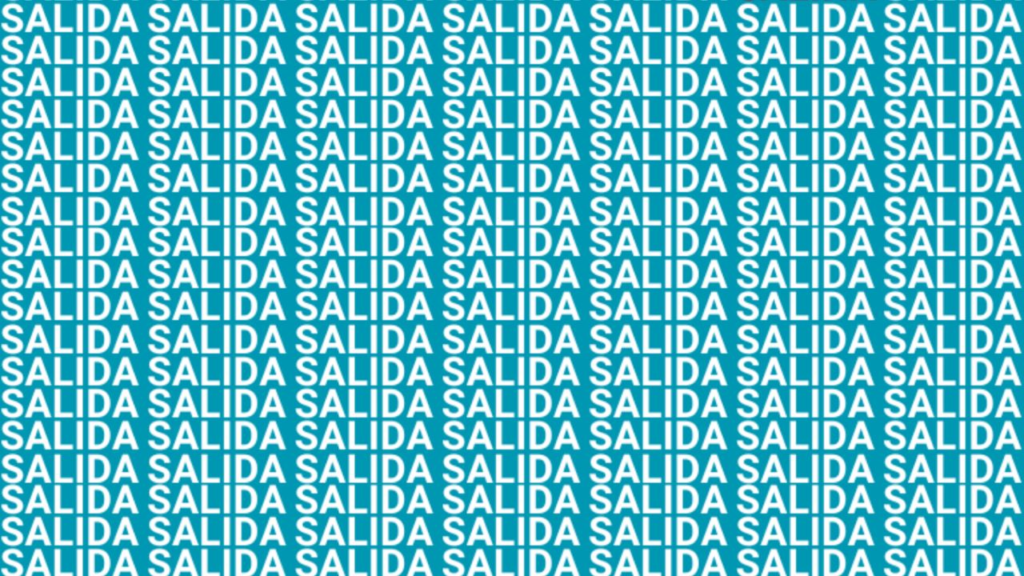 Solo una persona muy inteligente es capaz de encontrar la palabra ‘SALINA’ en menos de 5 segundos.