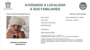 Fiscalía del Edomex busca a familiares de niña de 3 años, única sobreviviente de accidente en Chalco
