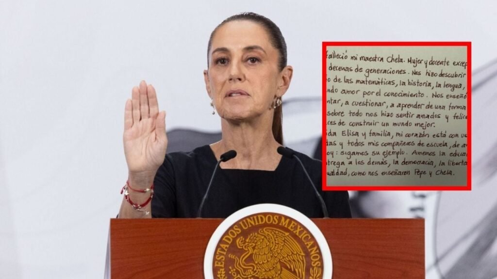 Claudia Sheinbaum dedica carta emotiva a su maestra ‘Chela’ González: “nos hizo sentir amados y felices”