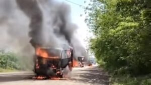 Bloqueos y quema de camiones en Veracruz paralizan la Huasteca; FNLS exige liberación de Higinio Bustos