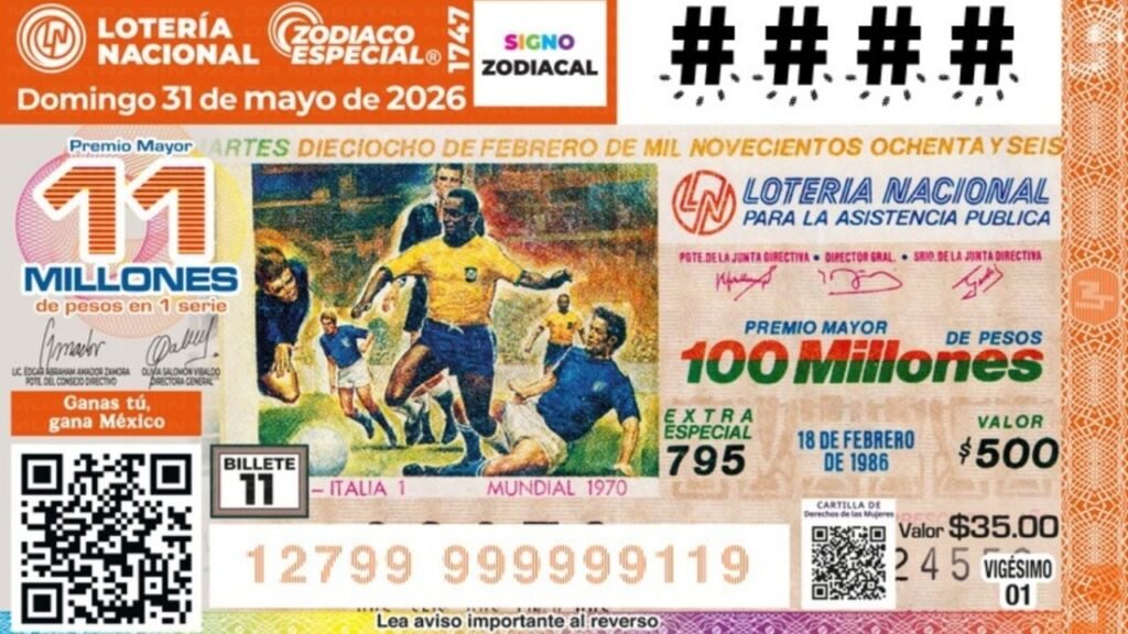 Resultados Lotería Nacional: Ganadores del Sorteo Zodiaco Especial 1747 del 31 de mayo de 2026