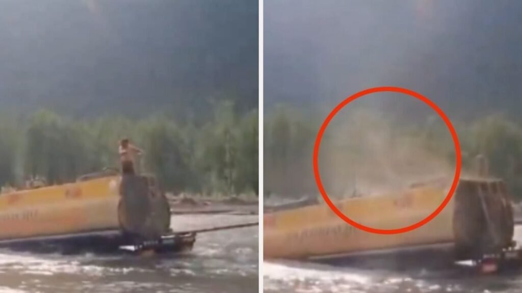 Hombre sufre accidente letal tras ser golpeado por un cable mientras remolcaba un camión cisterna | IMAGENES FUERTES